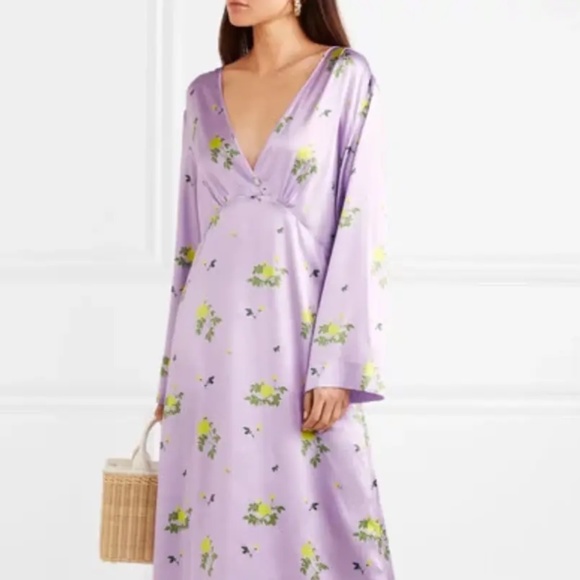 Bernadette Sarah Printed Silk Midi Dress - Picture 1 of 3